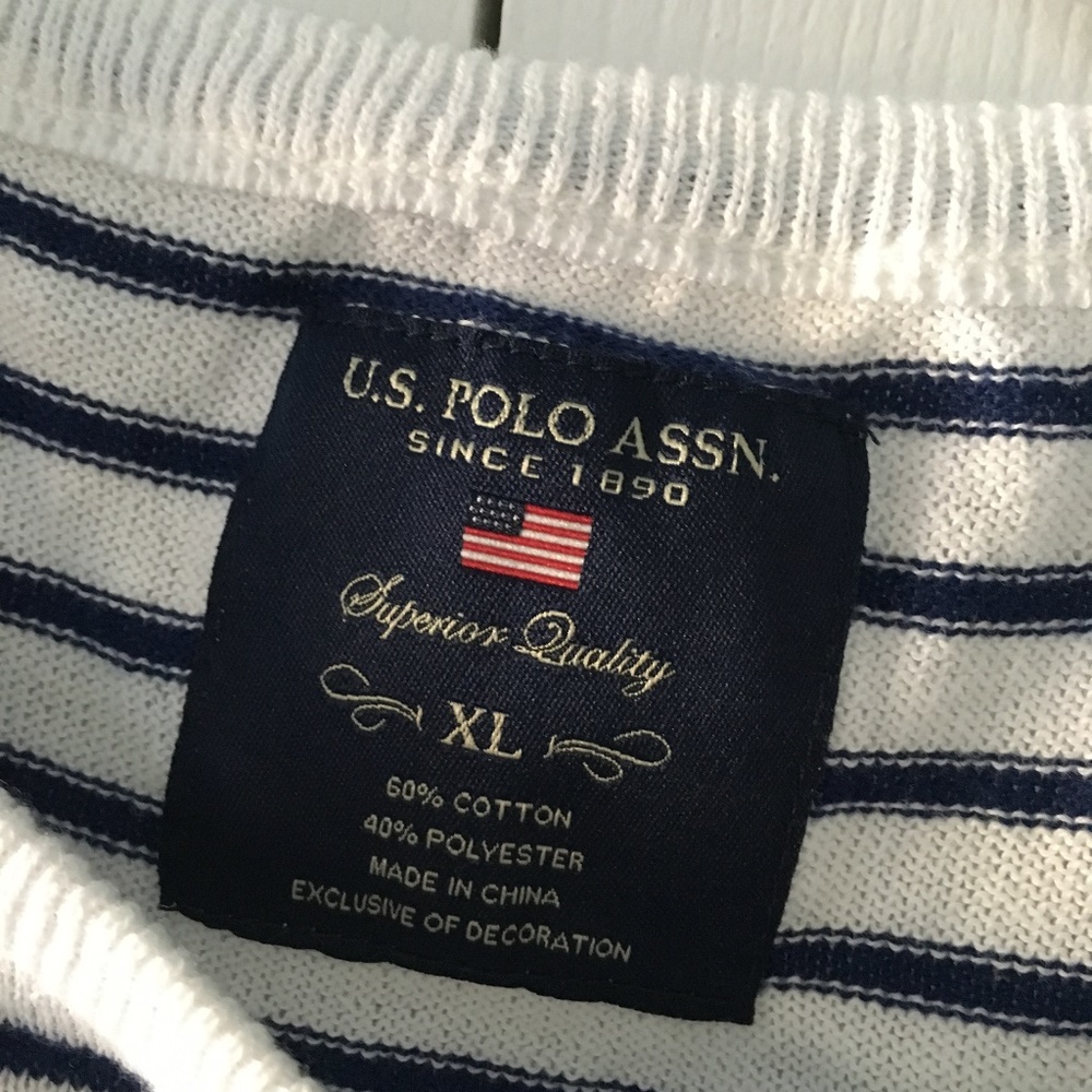 womens striped POLO sweater - Picture 3 of 6